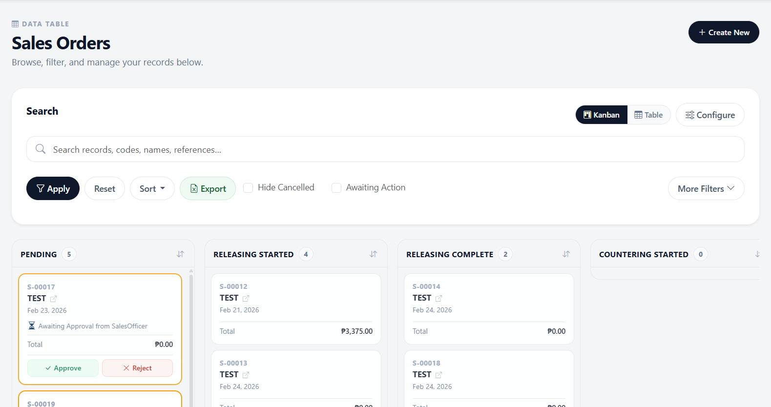 Kanban board
